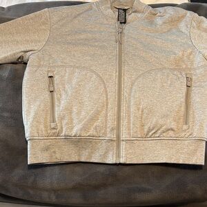 Vuori Heather Gray Bomber Jacket